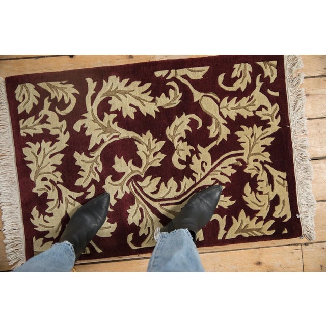 Old New House Vintage Contemporary Indian Arts and Crafts Design Rug Mat - 2'1" X 3' For Sale - Image 4 of 7