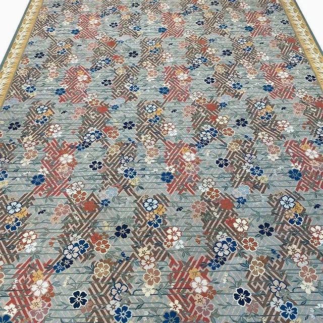 2000 - 2009 Handwoven Japanese Style Aubusson Area Rug 9’0″ X 12’0″ For Sale - Image 5 of 10