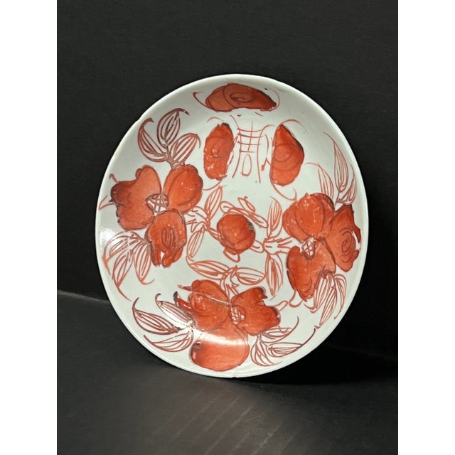 Copper Late 19th Century Chinese Art Copper Red Porcelain Saucer For Sale - Image 8 of 10