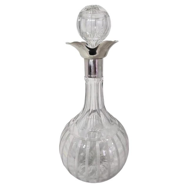 Antique Art Deco Glass Spirit Decanter from Walker & Hall, Sheffield, 1924 For Sale - Image 18 of 18