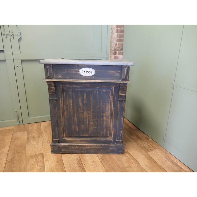 French Shabby Painted Restaurant Greeting Station, Greeter This is an Original French Bistro Greeter, the front and sides...
