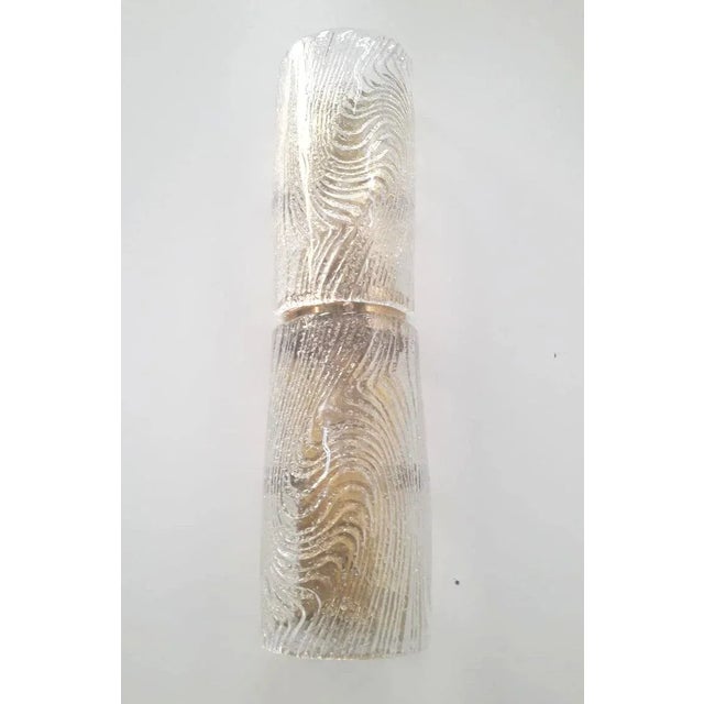 Italian 21st Century Italian Trunk Clear Graniglia Murano Glass and Brass Sconce by Fabio LTD For Sale - Image 3 of 6