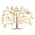 Large Mid Century Mixed Metal Tree Wall Sculpture by Curtis Jere. Entitled "Tree of Life" this green and gilt gold tree is...