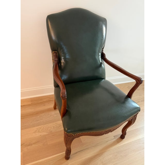 Mid 19th Century High-Quality Mahogany Louis XV Rococo Revival Single Upholstered Chair For Sale - Image 4 of 15