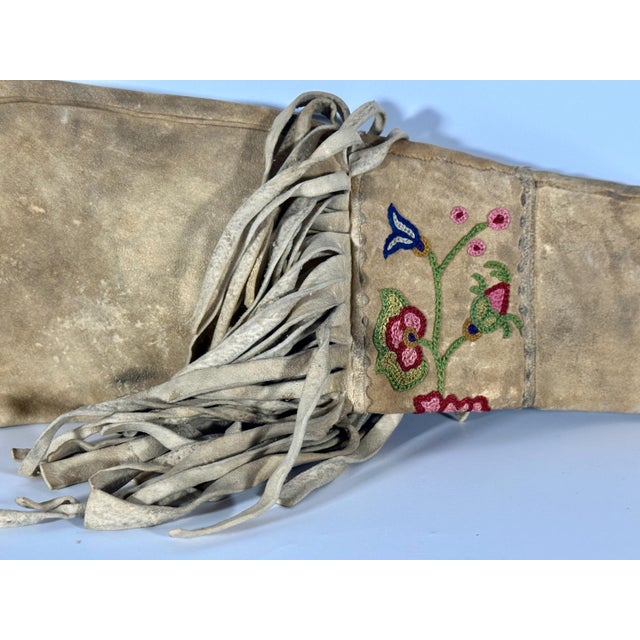 Native American Antique Native American Cree Indian Embroidered Rifle Scabbard For Sale - Image 3 of 10