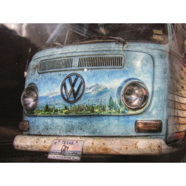 2010s Jamie Rood “Vw Bus Baby Blue – Travel Spirit” Signed Limited Edition Giclée, 15/350 For Sale - Image 5 of 8