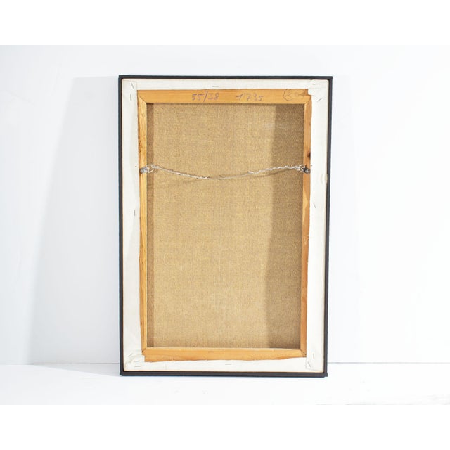 Black 1973 Oil on Canvas Painting by Shraga Aloni For Sale - Image 8 of 8