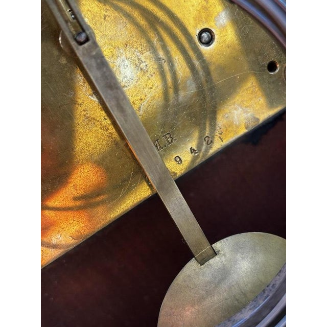 Antique Bracket Clock with Key For Sale - Image 10 of 13
