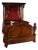 Victorian Mahogany Half Tester Bed with Canopy, 1840s For Sale