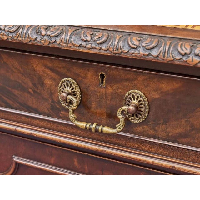 English writing desk in a double-sided design, where on one side you will find a drawer section with 2x 4 drawers on the...