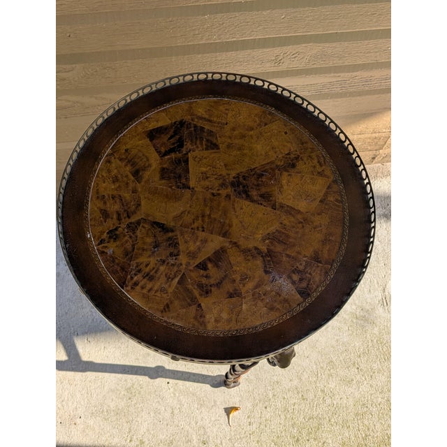 Mid-Century Modern Late 20th Century Faux Bamboo Elephant Accent Table/ Side Table. 2-Design on Tiers For Sale - Image 3 of 10