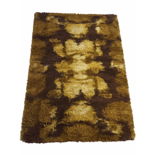 Mid-Century Modern Olive Green Rug in Wool, Germany, 1970s For Sale - Image 9 of 9
