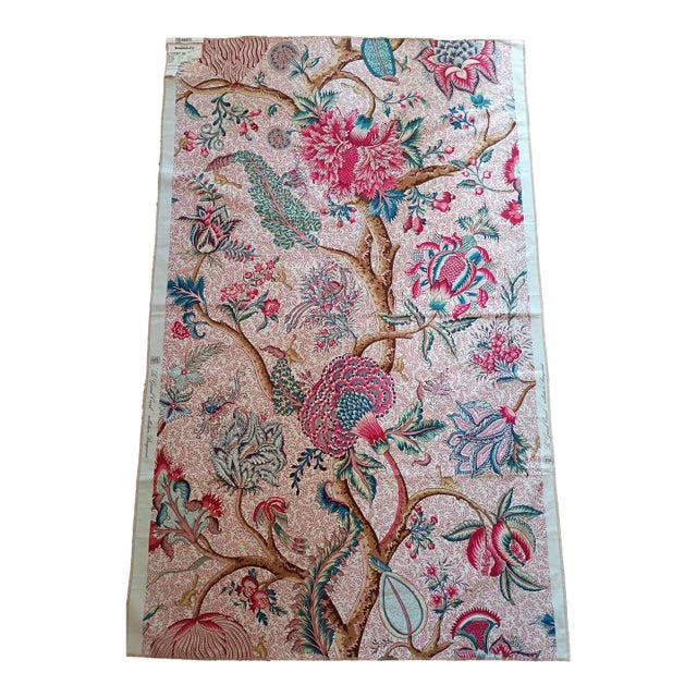 Braquenie Pierre Frey "Le Grand Corail" Fabric Piece 34" X 54" For Sale