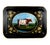 20th Century Hand-Painted English Countryside Art Decorative Metal Tray For Sale In New York - Image 6 of 12