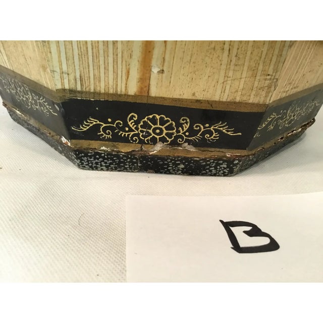 Octagon Vintage Wood Ginger Boxes For Sale - Image 11 of 14