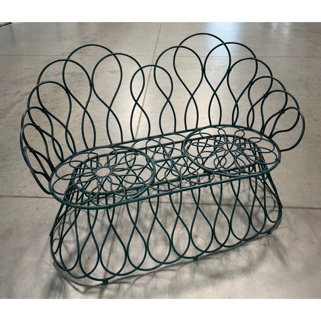 Frances Elkins Looped Metal Midcentury Garden Loveseat Bench Settee After Frances Elkins (Per Item, 2 Avail) For Sale - Image 4 of 13