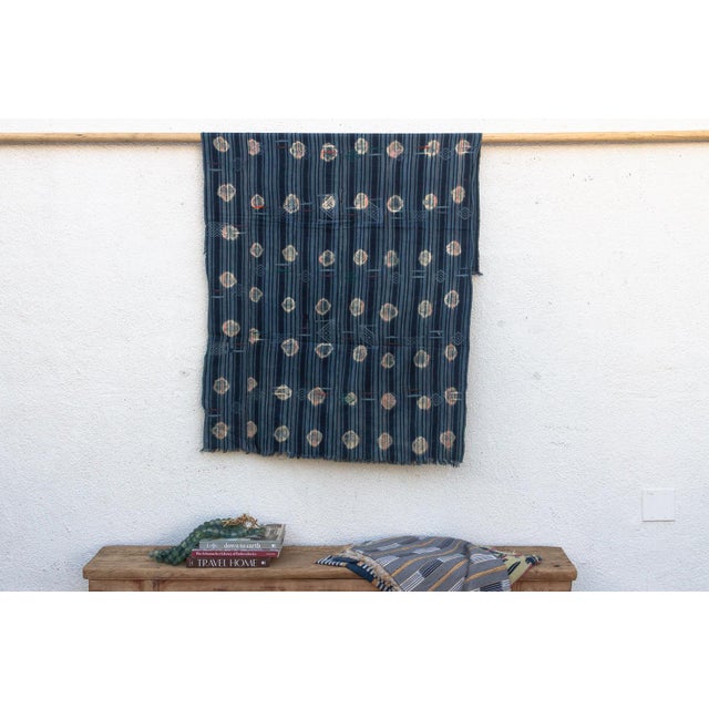 Vintage Baoule African "Lagoon Mirage" Ikat Throw For Sale In Los Angeles - Image 6 of 6