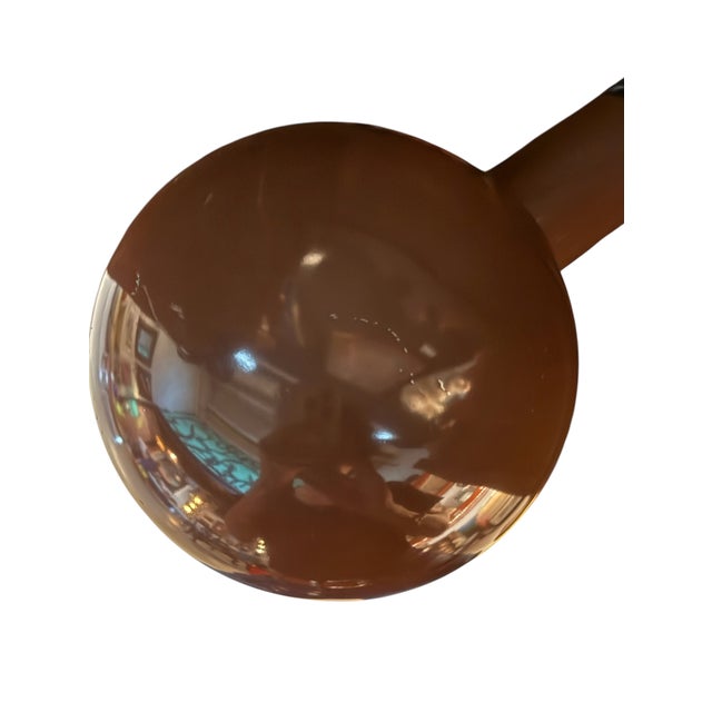 1970s Fagerhults Cobra Chocolate Brown Table Lamp For Sale - Image 10 of 13