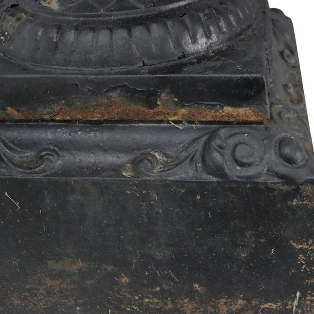 Classical Roman-Greco Cast Iron Garden Urn, Manner of Fiske, C1890 For Sale - Image 10 of 10