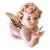 Antique European Porcelain Gold Gilt Cherub Christmas/Holiday Ornament For Sale