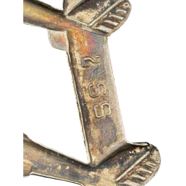 Silver Vintage Us Army Air Forces Wwii Sterling Silver P-38 Lightning Airplane Brooch For Sale - Image 8 of 8