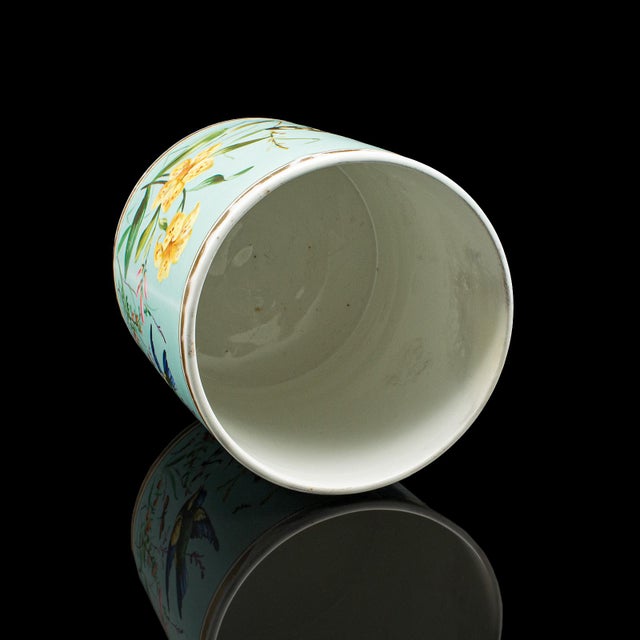 Antique Biscuit Barrel, English, Ceramic, Silver Plate, Kitchen Jar, Victorian For Sale - Image 9 of 12