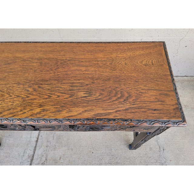 Highly Carved Alter / Console Table From Shanghai For Sale - Image 11 of 18