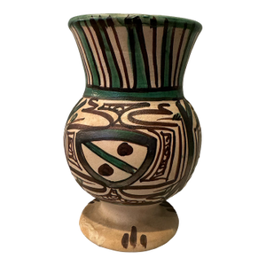 Domingo Punter Teruel Spanish Studio Pottery Vase, Mid-Century Mudéjar Revival, Hand-Painted Ceramic