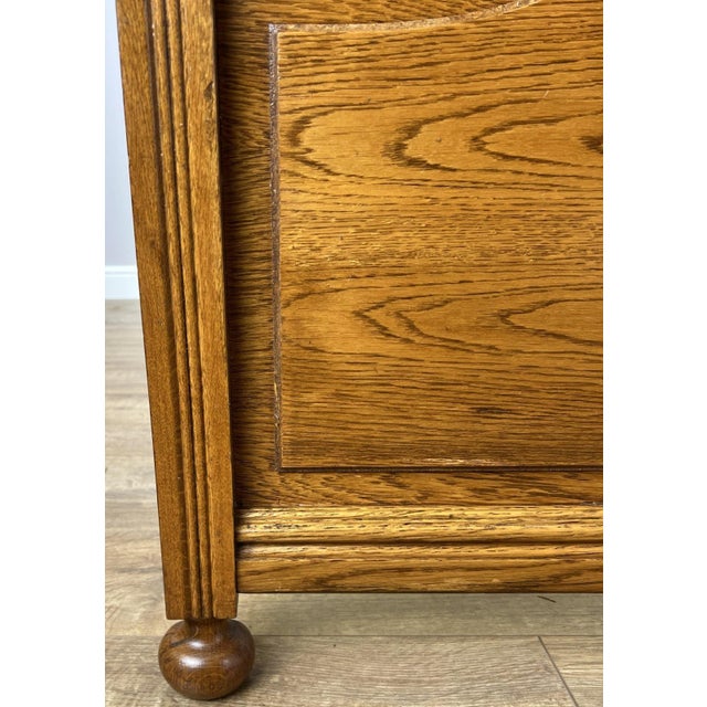 Vintage French Double Bed Frame with Carved Headboard For Sale - Image 7 of 13