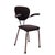 Chrome and Black Leathette Office Chair, 1950s For Sale - Image 6 of 6