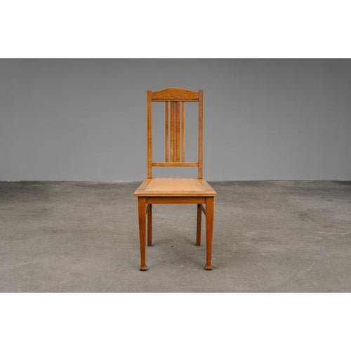 Art Nouveau Chairs in Oak, Set of 4 For Sale - Image 3 of 18