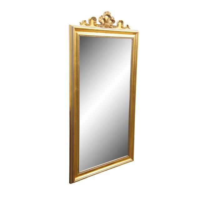 Rococo Vintage 1989 Windsor Art Louis XV Rococo Style Gold Gilt Beveled Wall Mirror 37" For Sale - Image 3 of 14