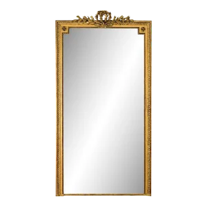 Massive French 19th Century Louis XVI Style Gilt Mantel Mirror