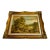 Mid Century Framed Landscape Oil Painting Signed S Mold With Carved Gilt Wood Frame For Sale