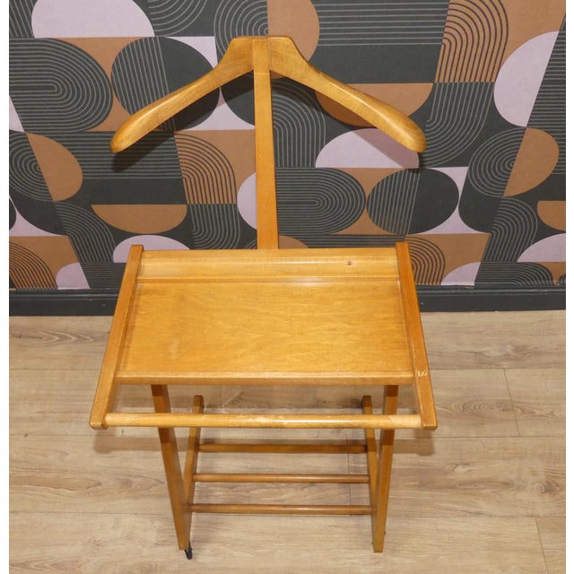 Wood Mid-Century Modern Zig Zag Clothes Rack from Opal Furniture, 1950s For Sale - Image 7 of 9