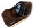 Italian Space Age Fiberglass and Leather Lounge Chair, 1970s For Sale