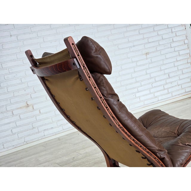 1970s Norwegian Siesta Lounge Chair in Leather by Ingmar Relling for Westnofa, 1970s For Sale - Image 5 of 18