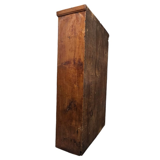 18th Century American Primitive Pine Cupboard With Original Surface For Sale - Image 17 of 17