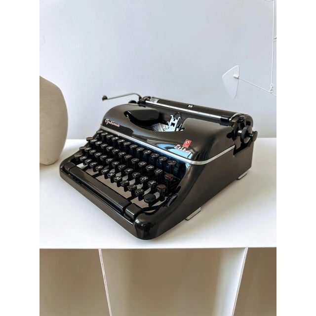 Vintage Optima Elite Black Typewriter, 1950s For Sale - Image 11 of 18