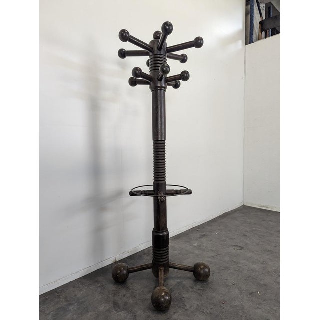 Coat Rack in Oak by Charles Dudouyt For Sale - Image 5 of 6