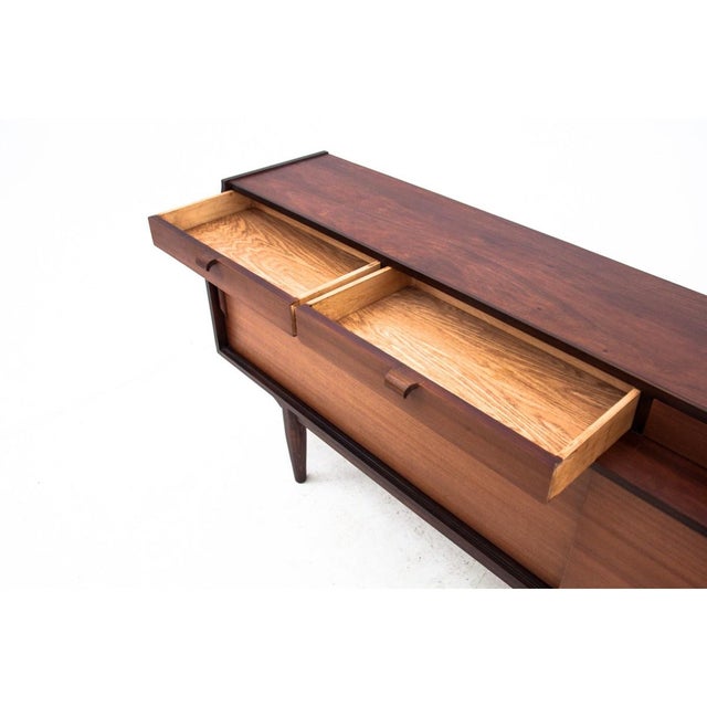 Brown Mid-Century Modern Teak Sideboard, Denmark, 1960s For Sale - Image 8 of 18
