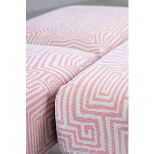 Ottoman in Pink Dedar Upholstery, 1950s, Set of 3 For Sale - Image 13 of 18