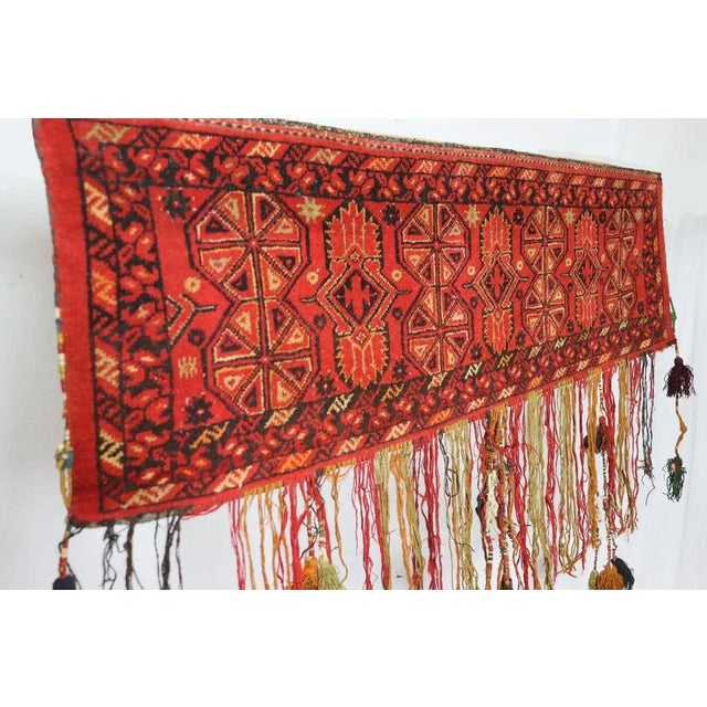 Antique nomad bag wonderful tent bag or decorative wall covering torba from afghanistan turkmenistan. turkoman tent bag...