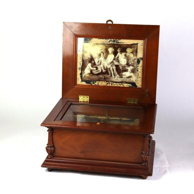 Victorian Antique German Shultz Marke Disk Player With Eight Disks C1890 For Sale - Image 3 of 15
