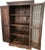 Antique Hand-Carved Wood Wardrobe with Carved Doors and Iron Grille, Bali, Indonesia, 1920s For Sale - Image 12 of 18