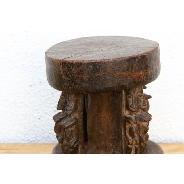 Petite Antique Bamum Carytid Stool For Sale - Image 4 of 8