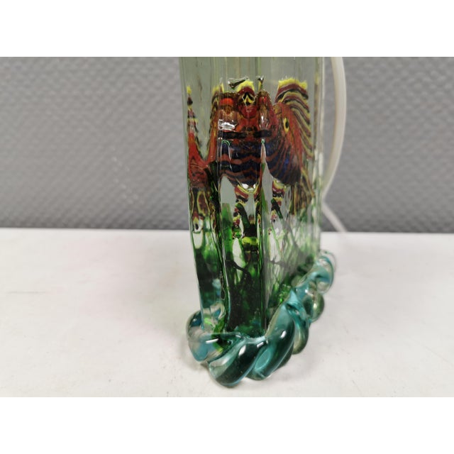 Green Murano Glass Aquarium Table Lamp by Alfredo Barbini for Cenedese Vetri, Italy, 1950s For Sale - Image 8 of 17
