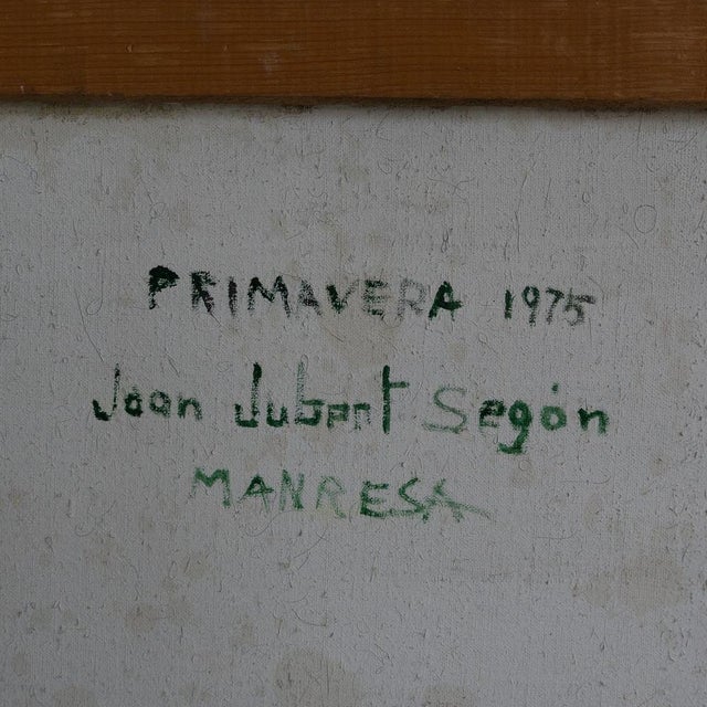 Joan Jubert Segon, Lavender Fields and Olive Trees, Primavera (Spring), 1970s, Oil on Canvas For Sale - Image 7 of 8