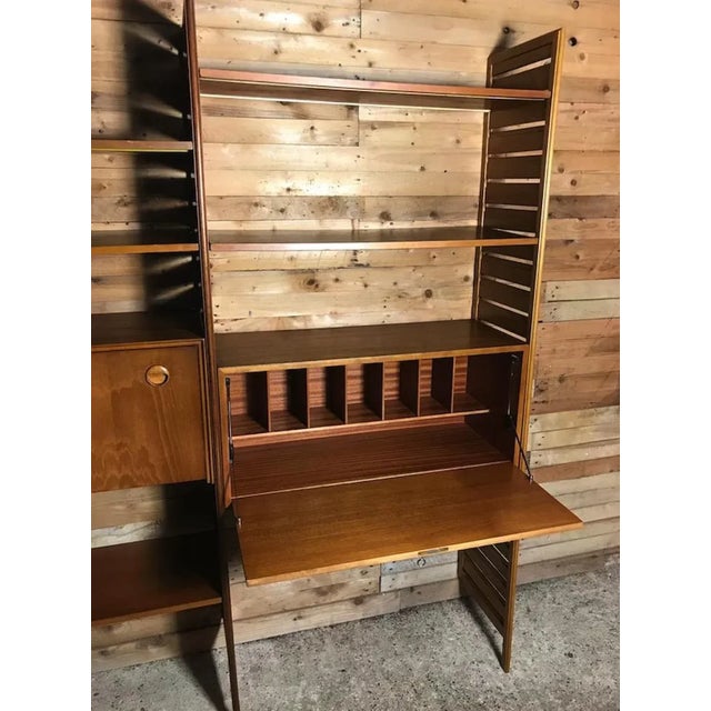 Teak 15-Piece Ladderax Corner Wall Unit, 1960s, Set of 15 For Sale - Image 10 of 14
