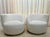 Traditional Vladimir Kagan Corkscrew Swivel Chairs for Directional in Bouclé, PAIR For Sale - Image 3 of 11